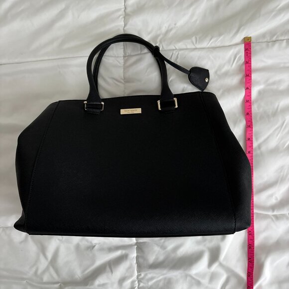 Kate Spade Tilden Place Sloan Satchel Tote WKRU4879 Black Leather